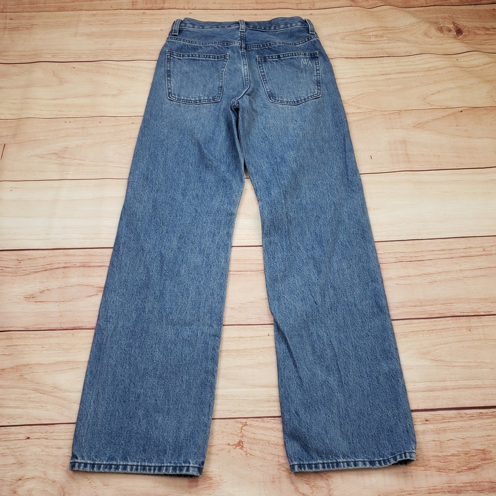 JW Anderson Uniqlo Jeans Womens 26x31 Wide Straight Leg Jeans Blue Denim - Picture 11 of 12